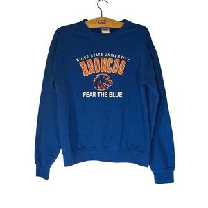 Vintage Denver Broncos NFL Men's Crewneck Sweatshirt Fear The Blue Size Small